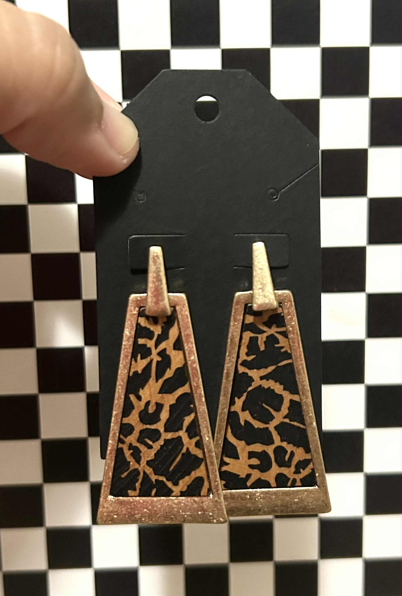 Leopard print earrings