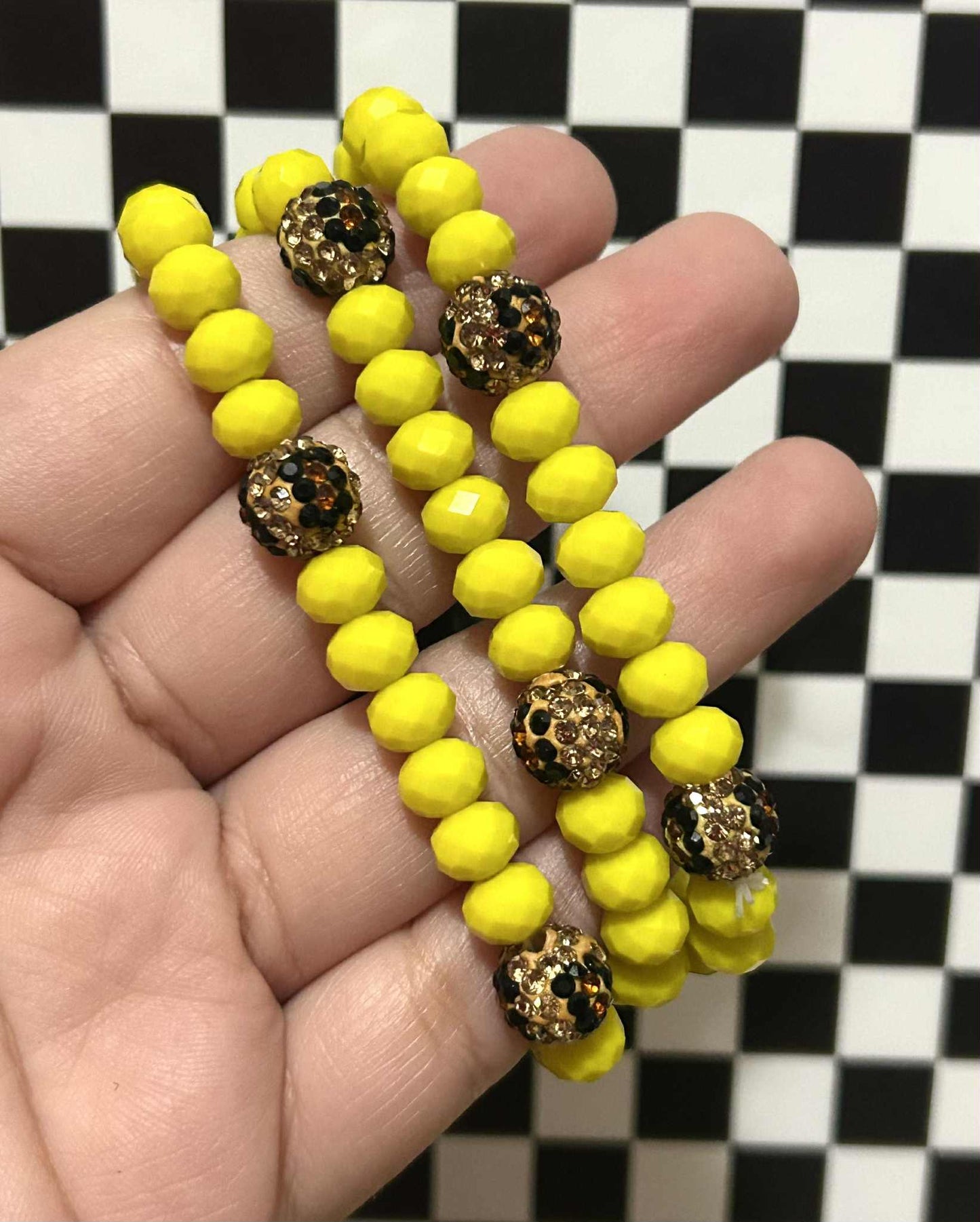 Neon leopard bracelet set