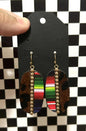 Serape leopard earrings
