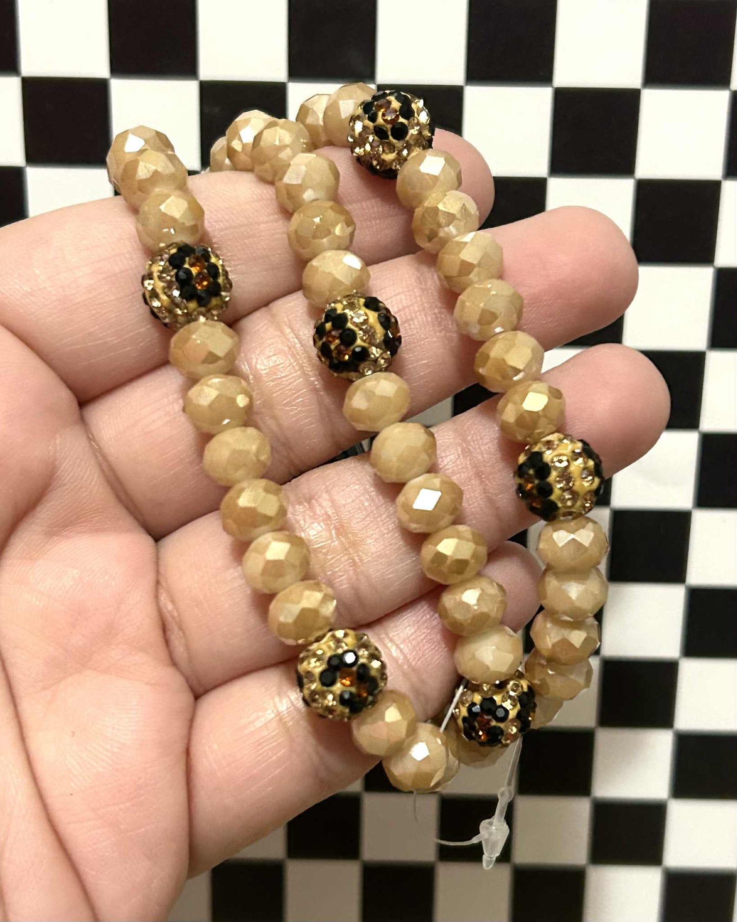 Tan leopard bracelet set